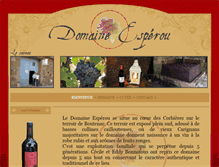 Tablet Screenshot of domaine-esperou.fr